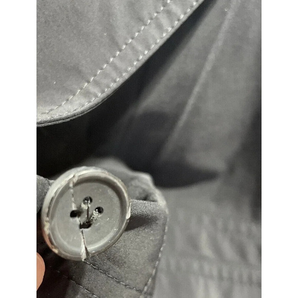 Piazza Sempione Safari Jacket Nylon Black Size IT 48 US 12 Button Down - Picture 14 of 15